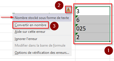 Excel : Conversion de données