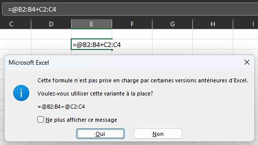 Excel : Formules de tableaux dynamiques