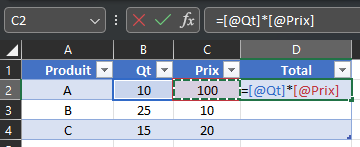 Excel : Formules de tableaux dynamiques