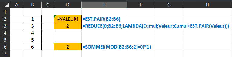 Excel Fonction REDUCE