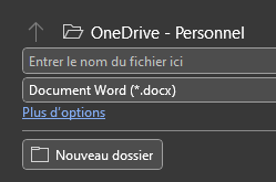 Word Modèle Enregistrement