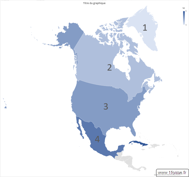 Carte choroplèthe Amérique du Nord