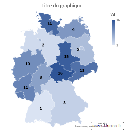 Carte choroplèthe Régions Allemagne