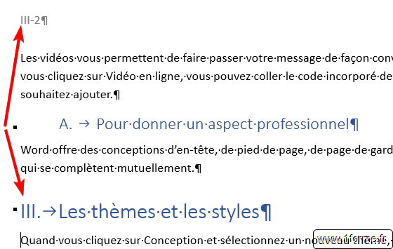 Word Numérotation : liaison aux chapitres (Titres)