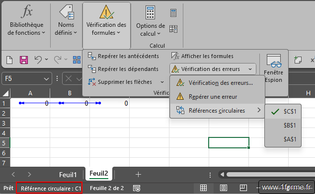Recherche de l'origine de la référence circulaire
