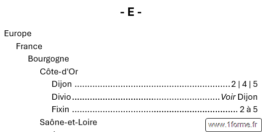 Exemple avec commutateur \h, \g, \l